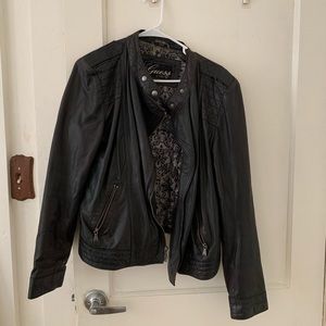 Black leather jacket